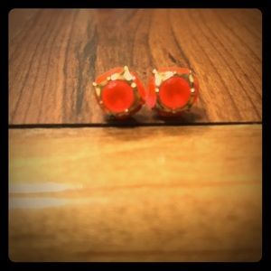 Kate Spade five sided orange studs